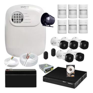 Imagem de Kit De Segurança Intelbras 6 Sensor Pet C/ Fio E 5 Câmeras
