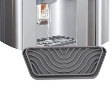 Imagem de Bandeja coletora de gotejamento para geladeira, bandeja coletora de gotejamento para geladeira evita manchas e derramamentos de água, mini coletor de gotejamento de silicone antiderrapante (cinza