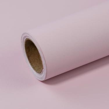 Imagem de CAX Papel de parede rosa descascar e colar 60 cm x 299 cm papel de contato rosa sólido moderno autoadesivo removível papel de parede cor sólida papel de parede à prova d'água para armários de quarto