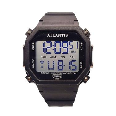 Imagem de Relógio Atlantis Digital Esportivo Quadrado Resistente 5atm