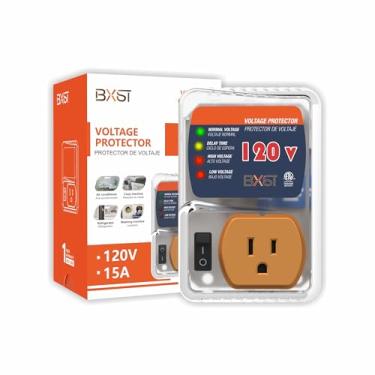 Imagem de BXST One Outlet Plug Protetor de Sobretensão Protetor de Tensão para Casa Protege Contra Alta e Baixa Tensão Protetor de Sobretensão para Frigoríficos 120V (1 Pacote)
