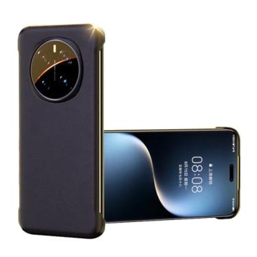 Imagem de HAOMRIYL Capa fina para Honor Magic 7 Pro/7, capa de proteção à prova de choque de couro sem borda minimalista Business Shell, preta, 7Pro