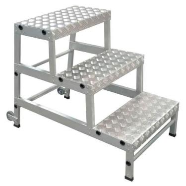 Imagem de Escada Banqueta 3 Degraus Prof Até 250kg Alumínio - Escaleve