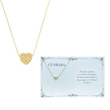 Imagem de Colar Folheado Ouro 24K com Zircônia – Corrente Veneziana 45 cm + 5 cm Extensor – Pingente Delicado – Presente Sofisticado para Cunhada