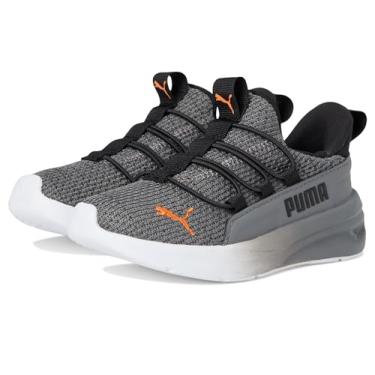 Imagem de PUMA Tênis infantil unissex Softride One4all sem cadarço (criança pequena), Preto/Cinza Escuro Frio, 12 Little Kid