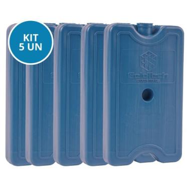 Imagem de Kit 5 Gelo Placa Gel Artificial Reutilizável Rígido 400ml - Gelotech