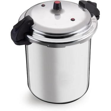 Imagem de Panela De Pressão Polida 24 Litros com Fechamento Externo, 02 Válvulas De Segurança – Alta Capacidade e Segurança, Menor Tempo De Cozimento