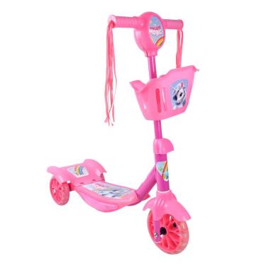 Imagem de Patinete 3 Rodas com Cesta Unicórnio Mágico Play&Fun Rosa
