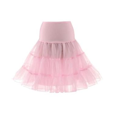 Imagem de Saia feminina de tule vintage dos anos 50 com meio deslizamento e tutu