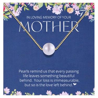 Imagem de Aesnefe Presente Loss of Mother Grief, presente de simpatia, colar de lembrança de mãe, presentes de memorial de mãe para filha, condolência de lembrança de luto, presentes para mãe falecida, Medium