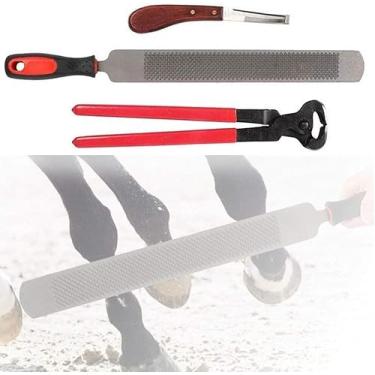 Imagem de Kit De Pinças De Casco De Vaca, Conjunto De Cortador De Casco Raspado, Adequado Para Aparar Cascos Para Cavalos E Burros, O Reparo De Cascos Duros De Animais Grandes E Médios