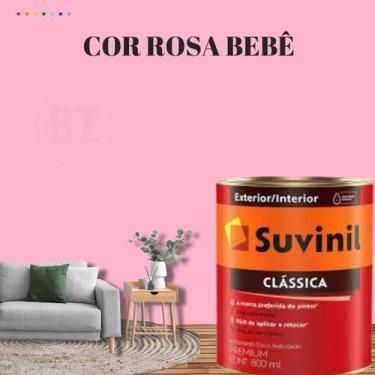 Imagem de Tinta Para Parede Acrílica Suvinil 800ml Clássica Cor Rosa Premium Cor