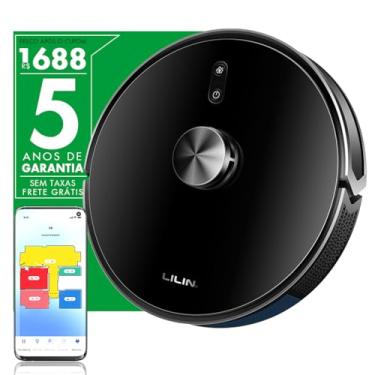 Imagem de LILIN Robô aspirador de pó X6, Navegação e mapeamento LIDAR, 110/220V Bivolt, Aspirador e esfregão 3 em 1, Mapeamento de vários pisos, Autocarregamento, Conexão WiFi, Funciona com Alexa