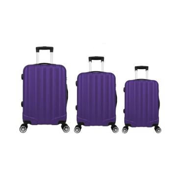 Imagem de Kit Mala de Viagem abs 3 peças Adventure Fortt Roxa - KMV01-RX