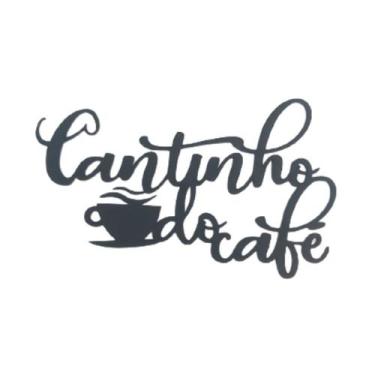 Imagem de Cantinho do Café Placa MDF 3mm Preto - Nico Store Brasil 