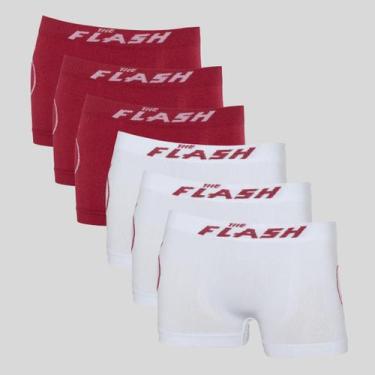 Imagem de Kit 6 Cueca Infantil Menino Herói Boxer Microfibra Elastano - Warner, 