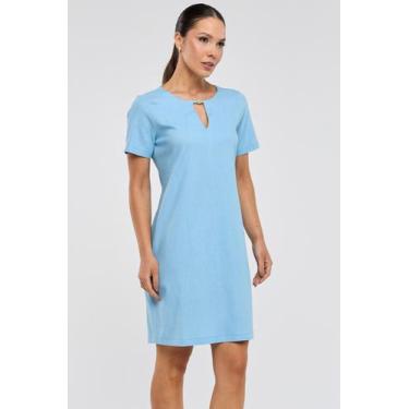 Imagem de Vestido Curto PKS Linho Azul, P