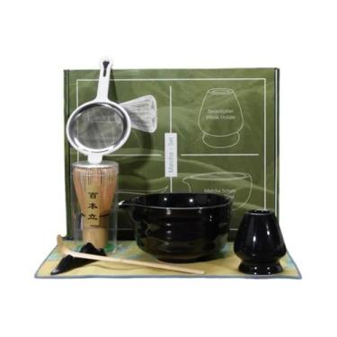 Imagem de Conjunto De Matcha Japonês 4/7 Peças Com Batedor De Bambu, Tigela, Pin