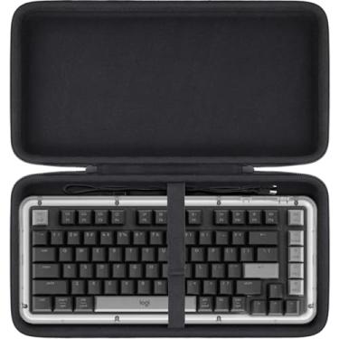 Imagem de co2CREA Capa rígida para teclado Logitech Alto K75M, armazenamento protetor pronto para viagem, compatível com teclado Logitech Alto Keys e acessórios (apenas capa)