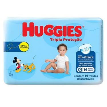 Imagem de Fralda Huggies Disney Tripla Proteção Jumbinho G com 14 Unidades