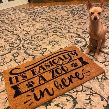 Imagem de É Basicamente Um Zoológico I Aqui Tapete De Porta Fuy Tapete De Presente Weddig Presente De Aquecimento De Casa Capacho De Boas-vindas, Come Back With a Warrant, 14"x22"
