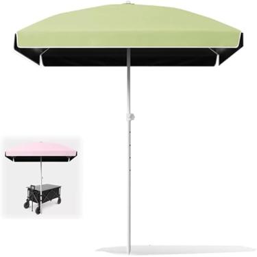 Imagem de Guarda-chuva De Mesa Quadrado 5' X 5' Guarda-chuva De Pátio Ao Ar Livre Guarda-chuva De Mercado Proteção Uv Impermeável Para Jardim, Gramado, Quintal, Green, One Size