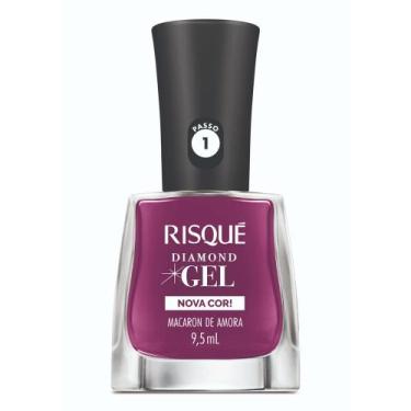 Imagem de Esmalte Risqué Diamond Gel Nova Cor Macaron de Amora 9,5ml
