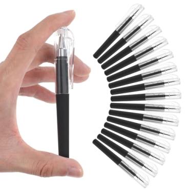 Imagem de Wanmu 15 mini canetas de gel, caneta preta pequena de bolso de 8,15 cm, canetas de escrita curtas e lisas a granel, secagem rápida, material escolar de escritório para diário, bloco de notas