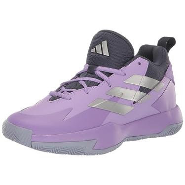 Imagem de adidas Tênis infantil unissex Cross Em Up Select, Violet Fusion/Prata Metálico/Azul Marinho Sombra, 5 Wide Big Kid