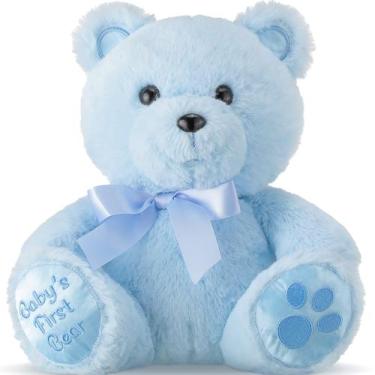 Imagem de Bicho de pelúcia Chalyna Bear, 25 cm, azul para presente de chá de beb