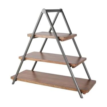 Imagem de Gourmet Basics by Mikasa Bandeja de servir Madison com 3 camadas, marrom