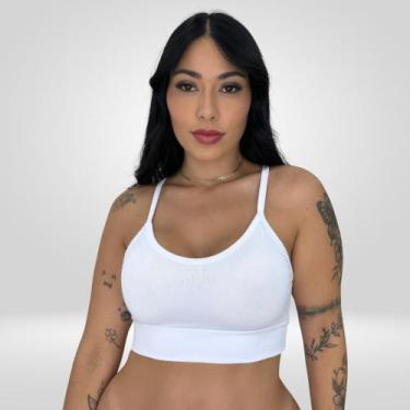 Imagem de Kit 2 Top Nadador Conforto Feminino Sem Bojo Fitness Sutiã Esportivo -