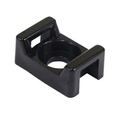 Imagem de Cable Tie Mount Pacer Screw Down #8 Screw Black, pacote com 100