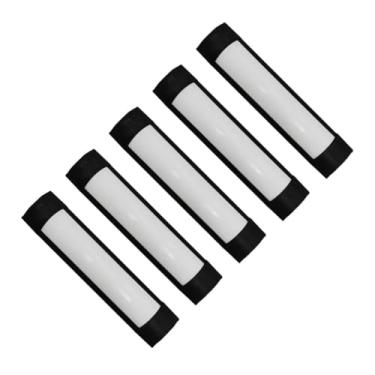 Imagem de Kit 5 Luminárias Led Linear Sobrepor 30cm Preta Bivolt Branco Frio