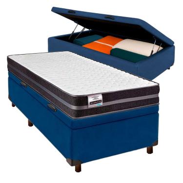 Imagem de Cama Box Bau + Colchão Solteiro Molas Ultralastic Bogota Inducol