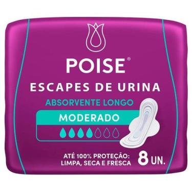 Imagem de Absorvente Poise Longo para Escape de Urina Moderado 8 Unidades