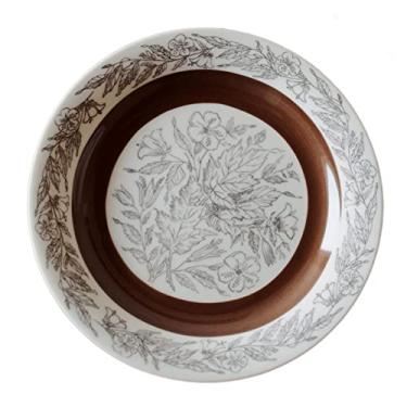 Imagem de Prato de serviço de cerâmica prato de jantar redondo prato de café da manhã prato de jantar vintage prato de jantar doméstico cozinha restaurante prato de sobremesa prato de salada pratos planos