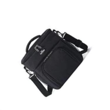 Imagem de Bolsa Térmica Marmita Fitness Executiva Grande | Lancheira Térmica com Alça Transversal e de Mão | Isolamento Premium e Impermeável 10 Litros (Preto)