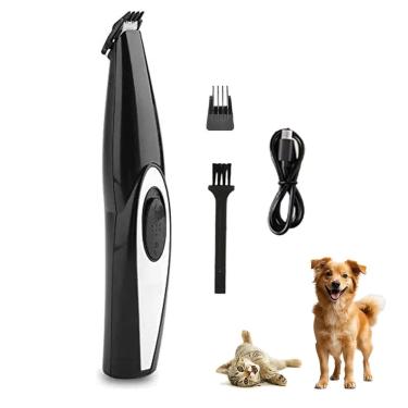 Imagem de Maquina de Tosa Pelo da Pata Orelha Cao Gato Cachorro Aparador Sem Fio USB Silencioso Seguro Animal de Estimaçao