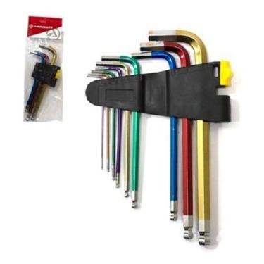 Imagem de Chaves Allen Absolute Hex Colors 9 Peças 1.5/2/2.5/3/4/5 Mm