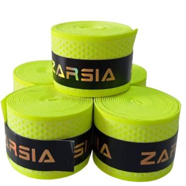 Imagem de Kit Cinco Overgrip Super Grip Seca Raquete Beach Tennis Zarsia Absorçã