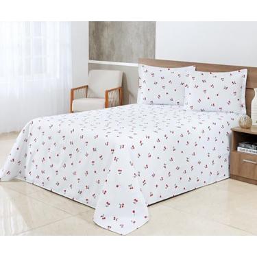 Imagem de Kit Cobre Leito Super King Bella Piquet 03 Peças Cereja - Bordados Fin