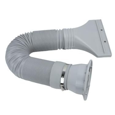 Imagem de Fafeicy Kit de Mangueira de Extensão de Exaustão para Cabine de Pulverização de Aerógrafo, Mangueira Flexível de 67 pol. Com Adaptador Plano para Janela ou Porta, Material ABS Leve e