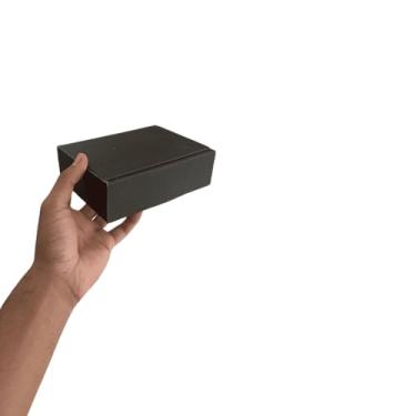 Imagem de 20 Caixas De Papelão 16x12x5 Montável Cor Preto Envios Acessórios Bijouterias Elegante