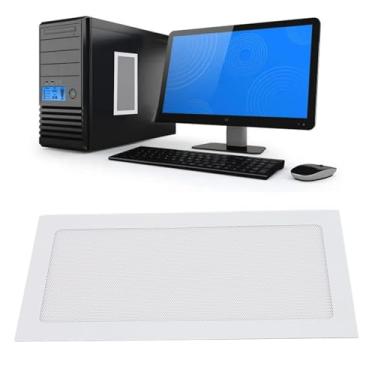 Imagem de 2 peças Ventilador Cooler de Computador Filtro de Pó Adesão Magnética PC Cooler Filtro Moldura Magnética Ventilador PC Malha Poeira Malha Fina PVC Capa de Poeira (120 x 240 mm) (Branco)