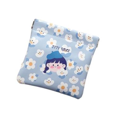 Imagem de Bolsa de maquiagem portátil de couro sintético macio com fechamento automático, mini bolsa de cosméticos para batom, bolsa de armazenamento de viagem (pequeno-01), Preto, Tendência