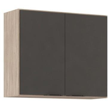 Imagem de Armário Aéreo Para Cozinha Firenze 2 Portas Avena Grafito - Demóbile