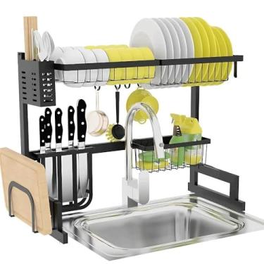 Imagem de Escorredor De Pratos Em AçO InoxidáVel — Escorredor De Cozinha Moderno Para Montagem Na Parede(65cm)