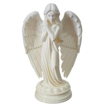 Imagem de Estátua Anjo Católico 3D Escultura Religiosa em PLA Biodegradável, Moderna, Branca Estilo Contemporâneo, Para Decoração