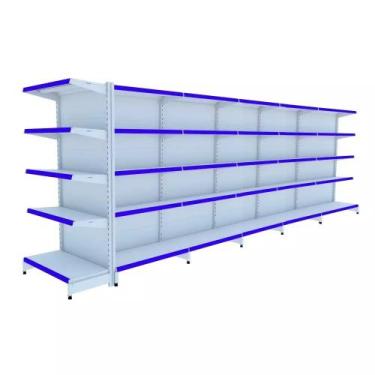 Imagem de Gondola Centro 170 Fit Ate 5 Metros 1 Ponta Branco 55b Pe Azul - AMAPÁ